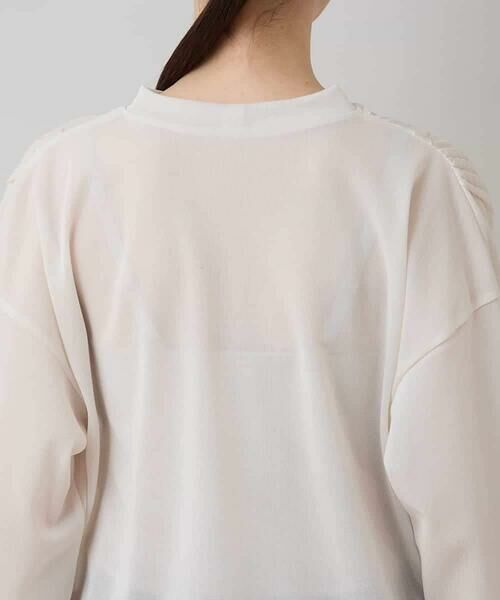 HIROKO KOSHINO / ヒロココシノ カットソー | ケーブル編柄エンボスデザインプルオーバー/洗える | 詳細4