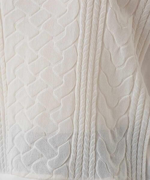 HIROKO KOSHINO / ヒロココシノ カットソー | ケーブル編柄エンボスデザインプルオーバー/洗える | 詳細7