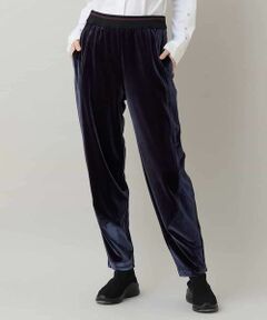 HIROKO KOSHINO / ヒロココシノ チノ・ワークパンツ | ラウンドシルエットベロアパンツ/洗える