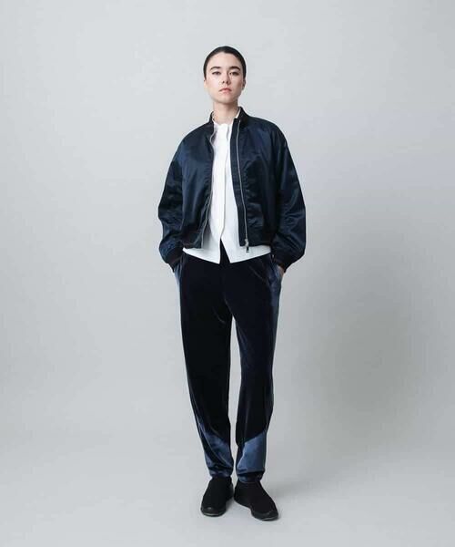 HIROKO KOSHINO / ヒロココシノ チノ・ワークパンツ | ラウンドシルエットベロアパンツ/洗える | 詳細1