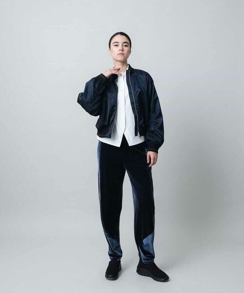 HIROKO KOSHINO / ヒロココシノ チノ・ワークパンツ | ラウンドシルエットベロアパンツ/洗える | 詳細11