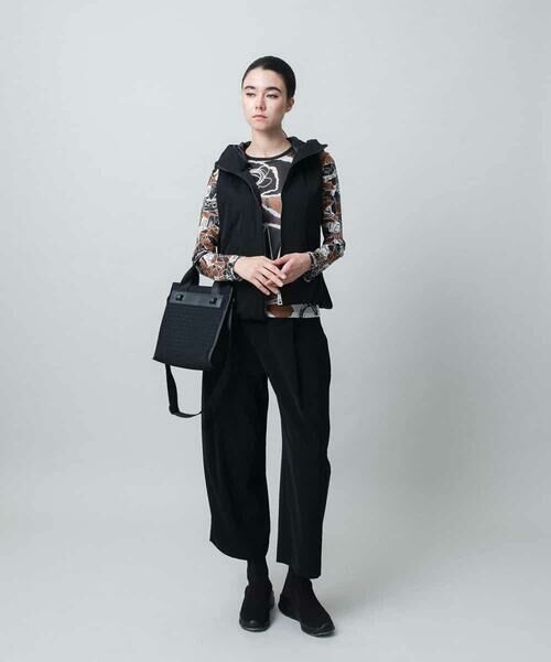 HIROKO KOSHINO / ヒロココシノ その他パンツ | タックドレープセミワイドパンツ/洗える | 詳細10