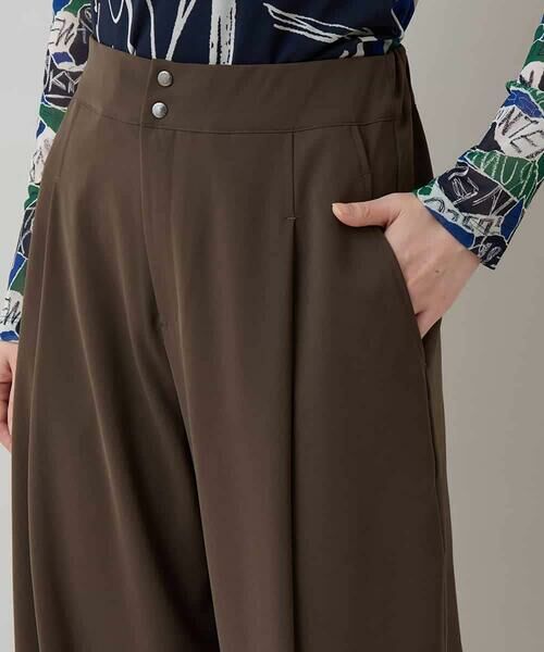 HIROKO KOSHINO / ヒロココシノ その他パンツ | タックドレープセミワイドパンツ/洗える | 詳細6