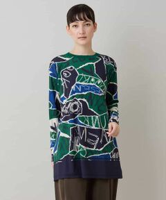 HIROKO KOSHINO / ヒロココシノ チュニック | アートプリントチュニックプルオーバー/日本製/洗える