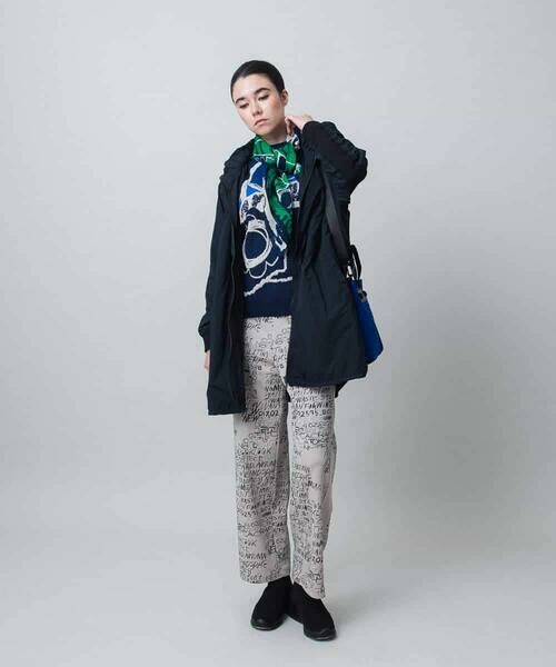 HIROKO KOSHINO / ヒロココシノ チノ・ワークパンツ | ロゴデザインイージーパンツ/洗える | 詳細9