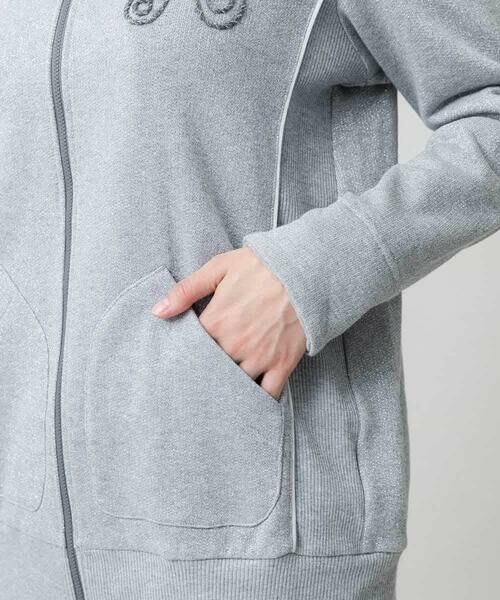 HIROKO KOSHINO / ヒロココシノ パーカー | グリッター裏毛パーカー/日本製/洗える | 詳細14