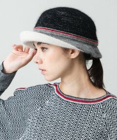 HIROKO KOSHINO / ヒロココシノ キャップ | ラメボーダーニットハット/日本製