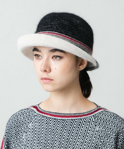HIROKO KOSHINO / ヒロココシノ キャップ | ラメボーダーニットハット/日本製 | 詳細1