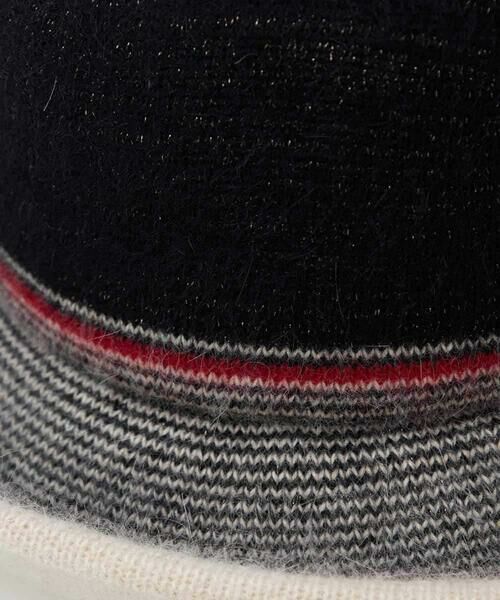HIROKO KOSHINO / ヒロココシノ キャップ | ラメボーダーニットハット/日本製 | 詳細6