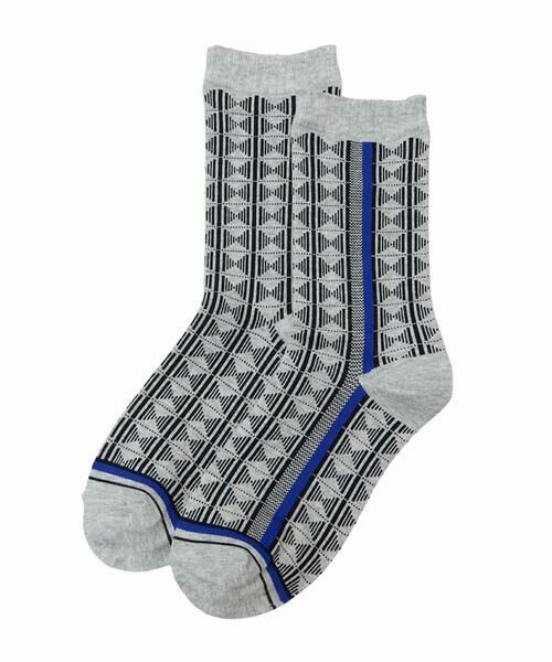 HIROKO KOSHINO / ヒロココシノ その他小物 | ジオメトリックジャカードソックス/日本製/洗濯機で洗える | 詳細5