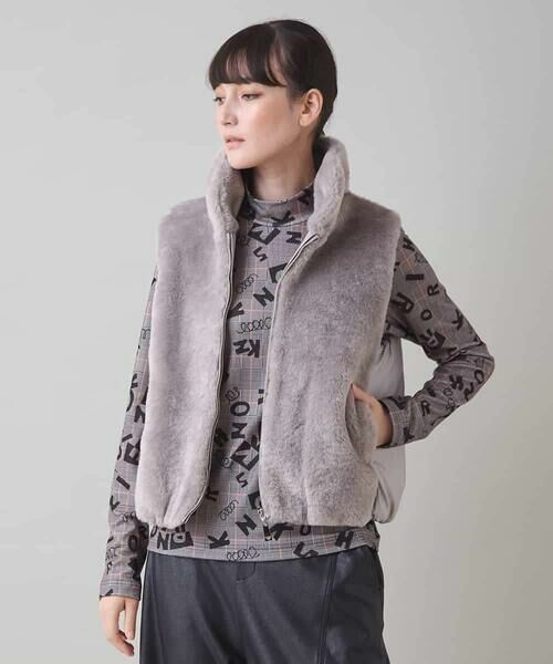 HIROKO KOSHINO / ヒロココシノ ダウンジャケット・ベスト | フェイクファー中綿ベスト | 詳細1