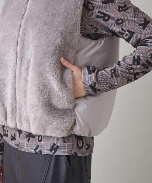 HIROKO KOSHINO / ヒロココシノ ダウンジャケット・ベスト | フェイクファー中綿ベスト | 詳細8