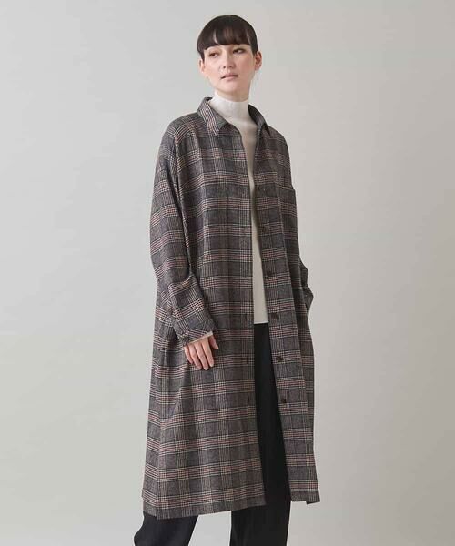 HIROKO KOSHINO / ヒロココシノ ロング・マキシ丈ワンピース | チェックシャツワンピース/日本製 | 詳細3