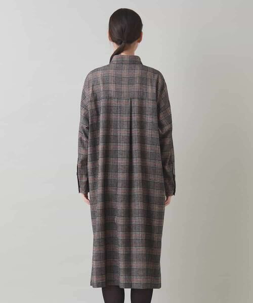 HIROKO KOSHINO / ヒロココシノ ロング・マキシ丈ワンピース | チェックシャツワンピース/日本製 | 詳細5