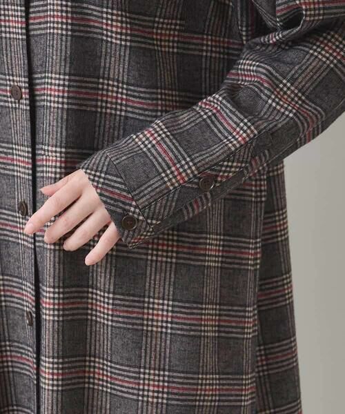 HIROKO KOSHINO / ヒロココシノ ロング・マキシ丈ワンピース | チェックシャツワンピース/日本製 | 詳細8