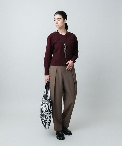 HIROKO KOSHINO / ヒロココシノ ニット・セーター | ダーツアクセントニットプルオーバー /洗える | 詳細10