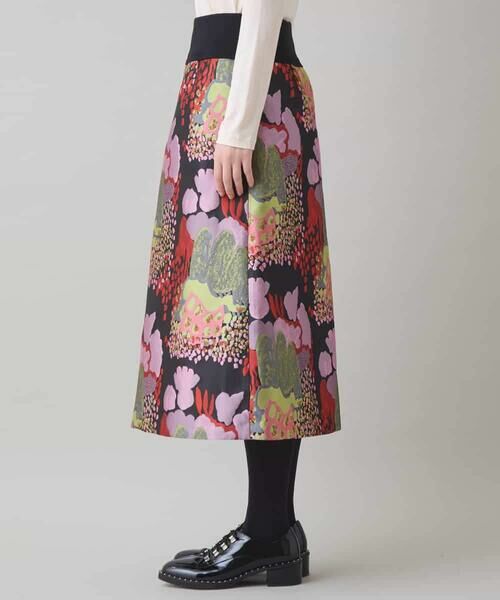 HIROKO KOSHINO / ヒロココシノ ロング・マキシ丈スカート | 絵画ジャカードフレアスカート/日本製 | 詳細1