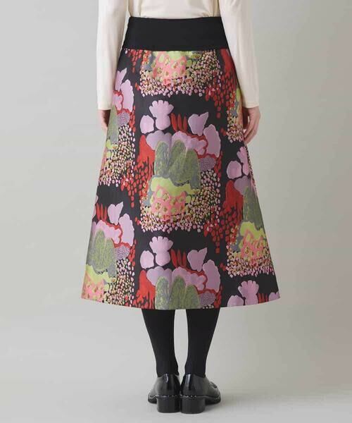 HIROKO KOSHINO / ヒロココシノ ロング・マキシ丈スカート | 絵画ジャカードフレアスカート/日本製 | 詳細2