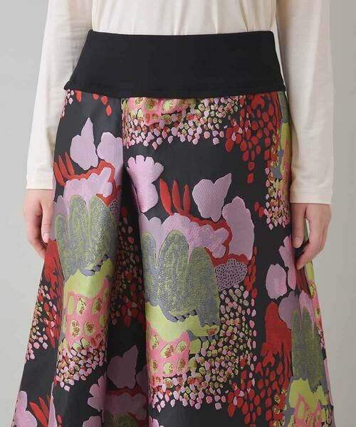 HIROKO KOSHINO / ヒロココシノ ロング・マキシ丈スカート | 絵画ジャカードフレアスカート/日本製 | 詳細3