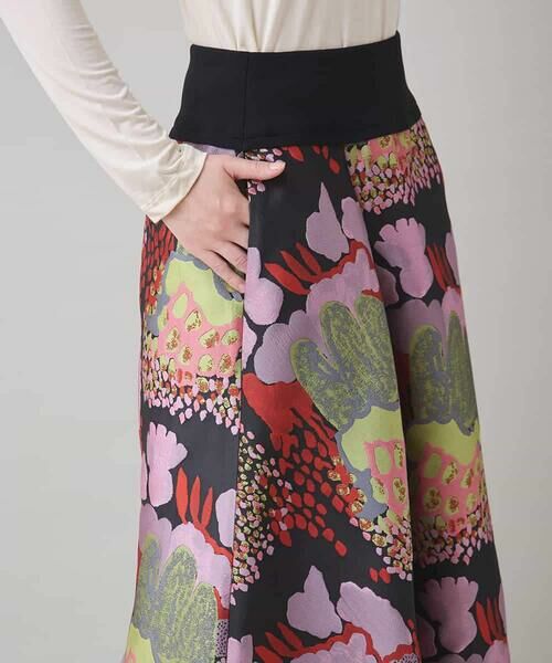 HIROKO KOSHINO / ヒロココシノ ロング・マキシ丈スカート | 絵画ジャカードフレアスカート/日本製 | 詳細5