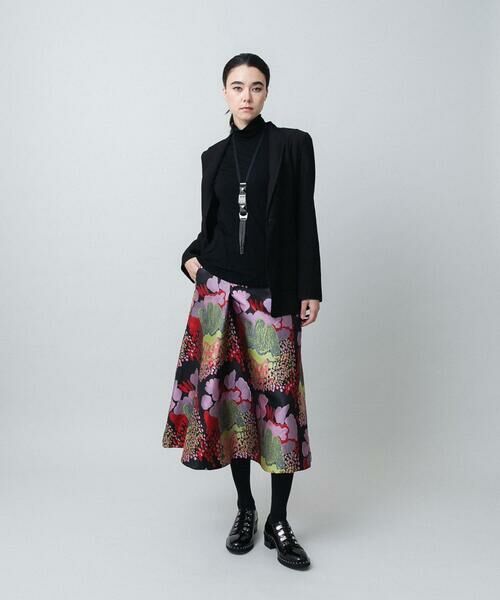 HIROKO KOSHINO / ヒロココシノ ロング・マキシ丈スカート | 絵画ジャカードフレアスカート/日本製 | 詳細9