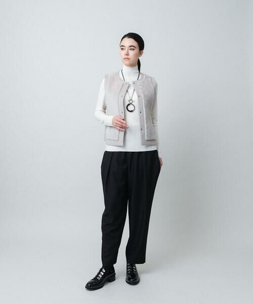 HIROKO KOSHINO / ヒロココシノ ベスト | カシミヤ混ライトリバーベスト | 詳細14