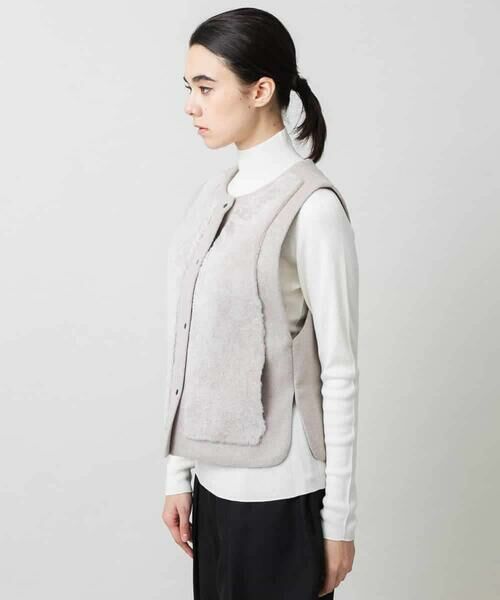 HIROKO KOSHINO / ヒロココシノ ベスト | カシミヤ混ライトリバーベスト | 詳細2