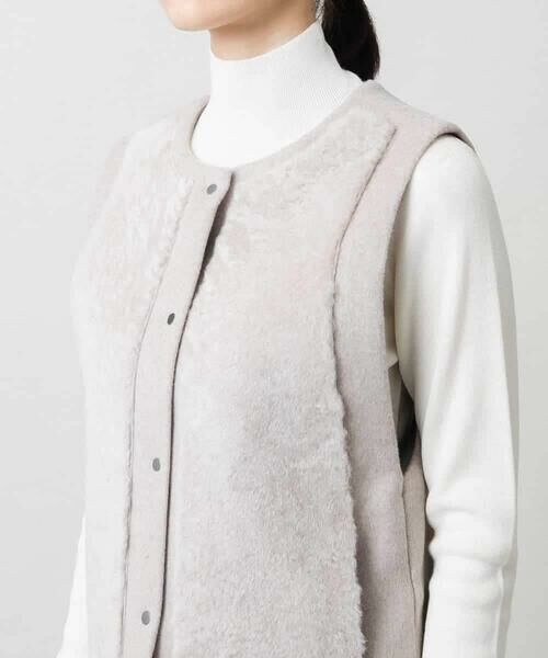HIROKO KOSHINO / ヒロココシノ ベスト | カシミヤ混ライトリバーベスト | 詳細6