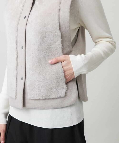 HIROKO KOSHINO / ヒロココシノ ベスト | カシミヤ混ライトリバーベスト | 詳細8