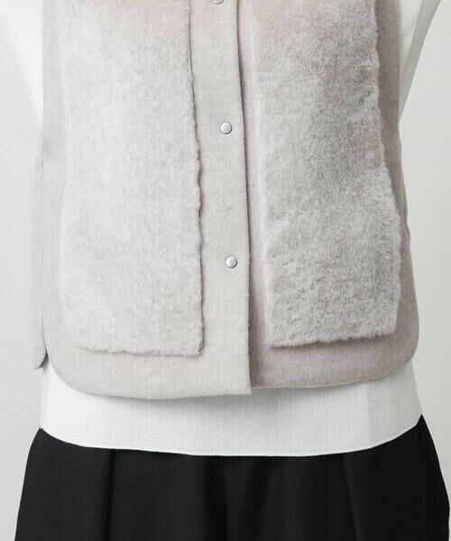 HIROKO KOSHINO / ヒロココシノ ベスト | カシミヤ混ライトリバーベスト | 詳細9