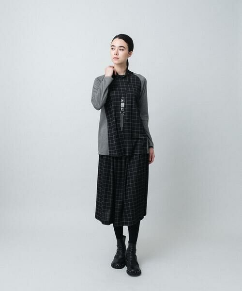 HIROKO KOSHINO / ヒロココシノ カットソー | ミックスパターンハイネックカットソー/日本製/洗える | 詳細10