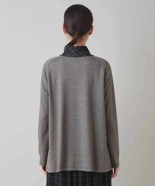 HIROKO KOSHINO / ヒロココシノ カットソー | ミックスパターンハイネックカットソー/日本製/洗える | 詳細2