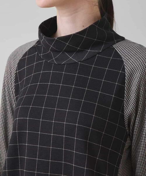 HIROKO KOSHINO / ヒロココシノ カットソー | ミックスパターンハイネックカットソー/日本製/洗える | 詳細3