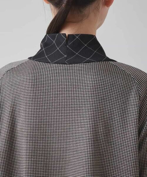 HIROKO KOSHINO / ヒロココシノ カットソー | ミックスパターンハイネックカットソー/日本製/洗える | 詳細4