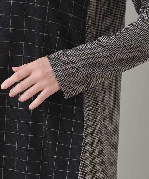 HIROKO KOSHINO / ヒロココシノ カットソー | ミックスパターンハイネックカットソー/日本製/洗える | 詳細5