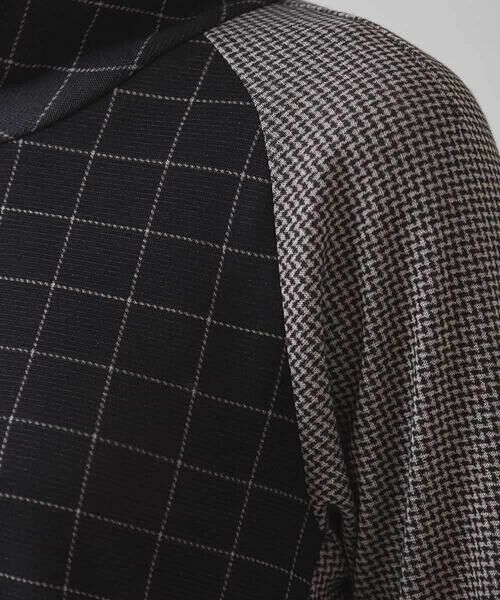 HIROKO KOSHINO / ヒロココシノ カットソー | ミックスパターンハイネックカットソー/日本製/洗える | 詳細7