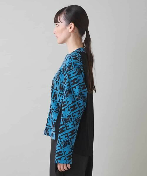 HIROKO KOSHINO / ヒロココシノ ニット・セーター | HKフラワーロゴジャカードニットプルオーバー/日本製 | 詳細1