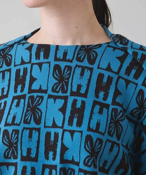 HIROKO KOSHINO / ヒロココシノ ニット・セーター | HKフラワーロゴジャカードニットプルオーバー/日本製 | 詳細3