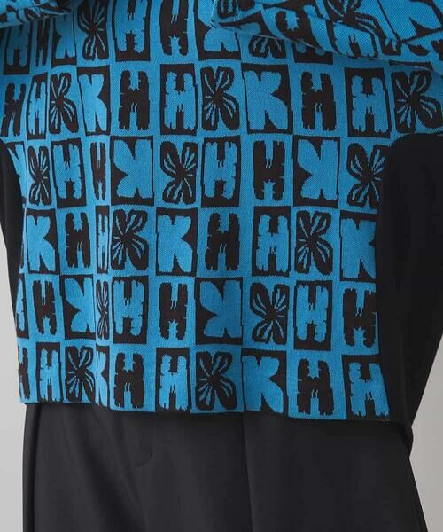 HIROKO KOSHINO / ヒロココシノ ニット・セーター | HKフラワーロゴジャカードニットプルオーバー/日本製 | 詳細6