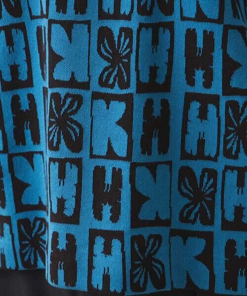 HIROKO KOSHINO / ヒロココシノ ニット・セーター | HKフラワーロゴジャカードニットプルオーバー/日本製 | 詳細7