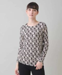 HIROKO KOSHINO / ヒロココシノ カットソー | HKフラワーロゴプリントカットソー/日本製/洗える