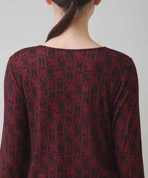 HIROKO KOSHINO / ヒロココシノ カットソー | HKフラワーロゴプリントカットソー/日本製/洗える | 詳細4