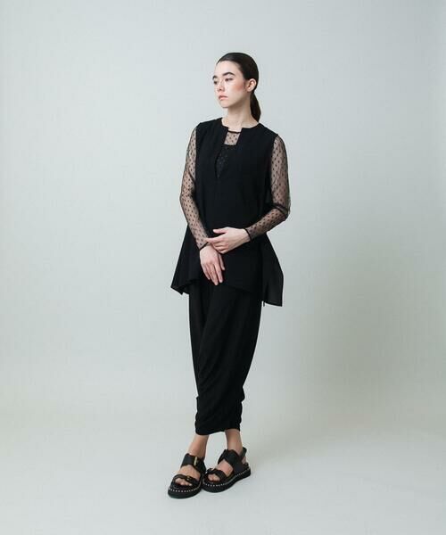 HIROKO KOSHINO / ヒロココシノ カットソー | ドットチュールインナーカットソー/日本製/洗える | 詳細10