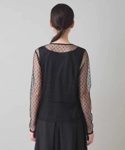 HIROKO KOSHINO / ヒロココシノ カットソー | ドットチュールインナーカットソー/日本製/洗える | 詳細2