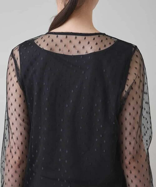HIROKO KOSHINO / ヒロココシノ カットソー | ドットチュールインナーカットソー/日本製/洗える | 詳細4