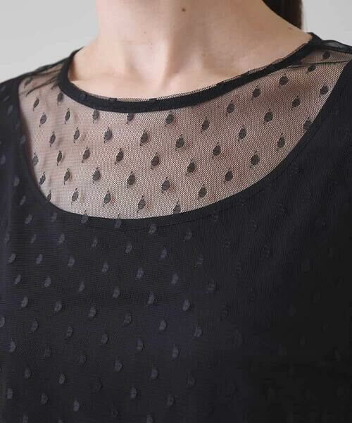 HIROKO KOSHINO / ヒロココシノ カットソー | ドットチュールインナーカットソー/日本製/洗える | 詳細5