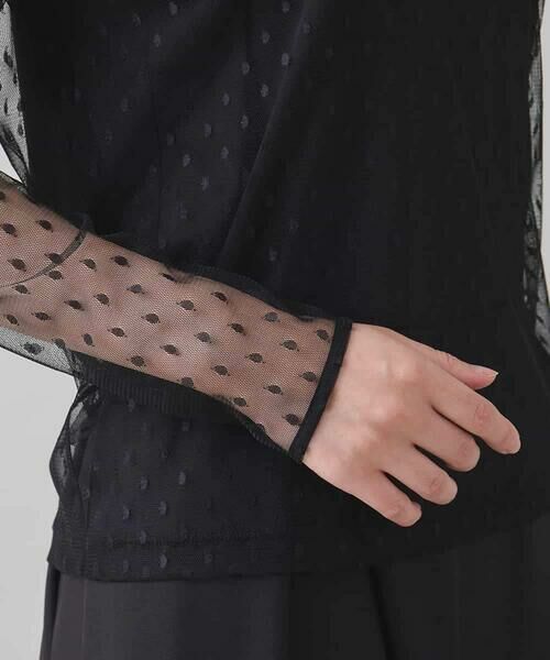 HIROKO KOSHINO / ヒロココシノ カットソー | ドットチュールインナーカットソー/日本製/洗える | 詳細6