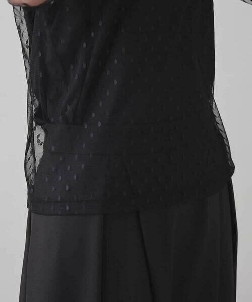 HIROKO KOSHINO / ヒロココシノ カットソー | ドットチュールインナーカットソー/日本製/洗える | 詳細7