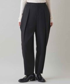 HIROKO KOSHINO / ヒロココシノ チノ・ワークパンツ | フロントタックワイドテーパードパンツ/日本製/洗える