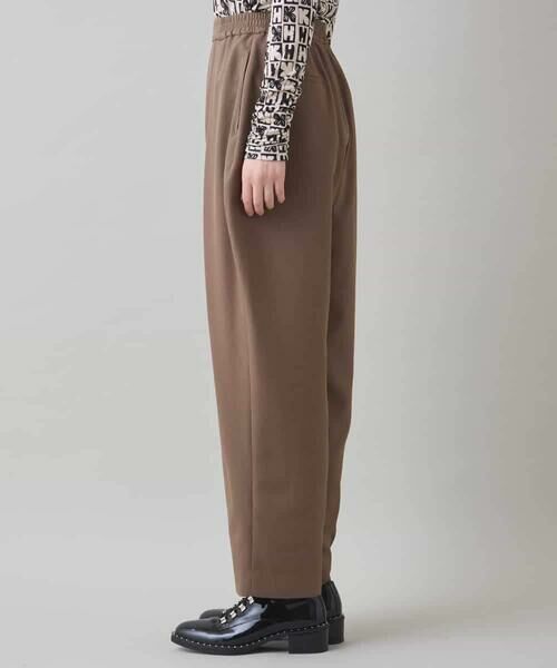 HIROKO KOSHINO / ヒロココシノ チノ・ワークパンツ | フロントタックワイドテーパードパンツ/日本製/洗える | 詳細1